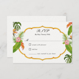 Tropical Florals Wedding RSVP
