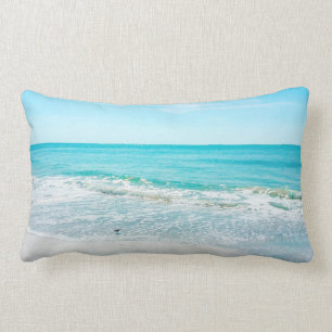Tropical Florida Beach Sand Ocean Waves Sandpiper Lendenkissen
