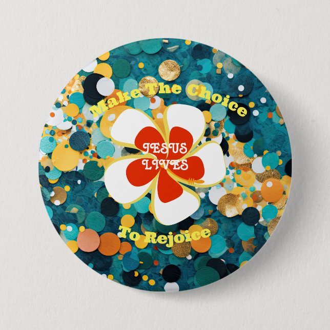 Tropical Flower Button (Vorderseite)