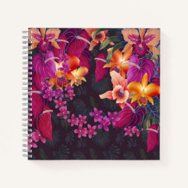 Tropical Flower Frenzy Notebook Notizbuch