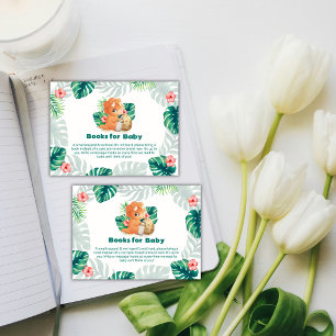 Tropical Flower Schlüpfende Dino-Bücher Baby Showe Begleitkarte