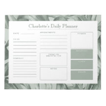 Tropical Foliage Custom Daily Desk Planner