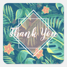 Tropical Foliage Muster personalisiert Vielen Dank