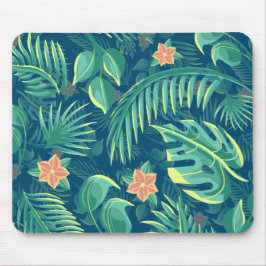 Tropical Foliage Pattern Mousepad