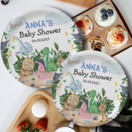 Tropical Forest Dinosaurs Kinderdusche Pappteller