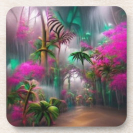 Tropical Forest Hard Plastic Coaster Getränkeuntersetzer