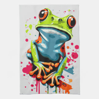 Tropical Frog Kitchen Handtuch farbenfrohe Froschp