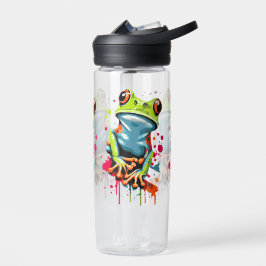 Tropical Frog Water Bottle - Colorful Frog Prinz Trinkflasche