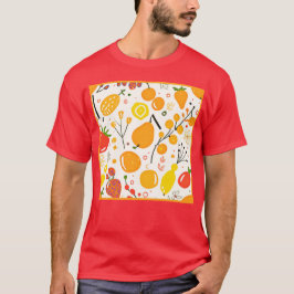 Tropical Fruit Fiesta Pattern T-Shirt
