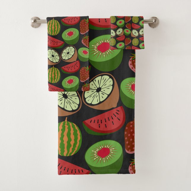 Tropical fruit seamless pattern colorful (En situation)