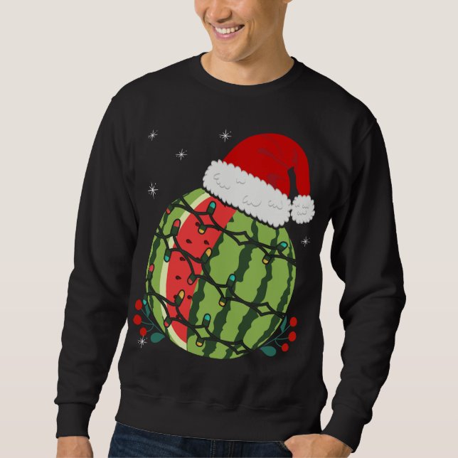 Tropical Fruit Weihnachtsmannmütze Watermelon Hawa Sweatshirt (Vorderseite)