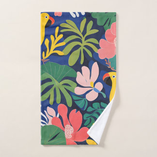 Tropical Garden Modern Expressionism Artwork Badhandtuch Set