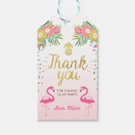 Tropical Geburtstag vielen Dank an Flamingo Luau Geschenkanhänger