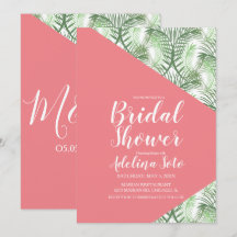 Tropical Geometrie Palm Oasis Pink Brautparty