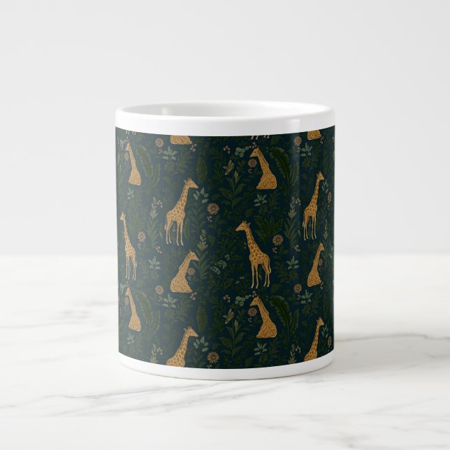 Tropical Giraffe Hangout Jumbo-Tasse (Vorderseite)