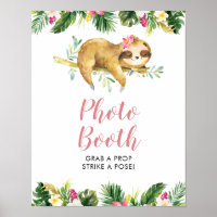 Tropical Girl Sloth Baby Duschkabine Foto Standzei