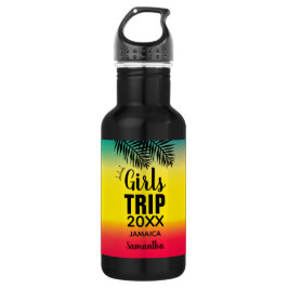 Tropical Girls Trip, Crown Year & Name Edelstahlflasche