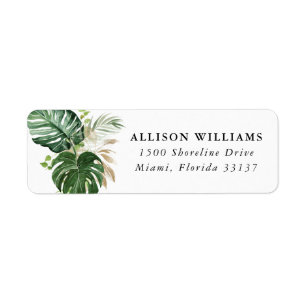 Tropical Gold Absenderetikett