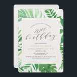 Tropical Gold Green 70. Überraschung Geburtstagspa Einladung<br><div class="desc">Eine moderne tropische Party Einladung zum Feiern eines geliebten 70. Geburtstages. Das Design besticht durch einen vergoldeten Rahmen aus Imitaten mit tropischer Vegetation und Bananenprogrammen. Personalisieren Sie die Verwendung der bereitgestellten Vorlagenfelder. Wenn Sie Hilfe oder zusätzliche passende Stücke benötigen, kontaktieren Sie mich (Maria) über den unten stehenden Kontaktknopf. Ich helfe...</div>