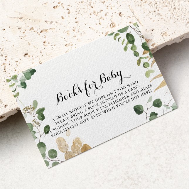 Tropical Gold Green Baby Showbuchanfrage Begleitkarte (Von Creator hochgeladen)