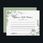 Tropical Gold Green Foliage Wedding Advice Card Postkarte<br><div class="desc">Diese Tropische goldgrüne Blattwerk Hochzeitsratenkarte ist perfekt für eine moderne Hochzeit. Das Design ist schön handbemalt illustriertes tropisches Sommergold und grünes Blattwerk. Diese Karten sind ideal für Hochzeiten,  Brautparty,  Babydusche,  Graduiertenfest u.v.m. Personalisieren Sie die Karten mit den Namen der Braut und Bräutigam,  den Eltern,  die Sie werden oder Absolvent.</div>