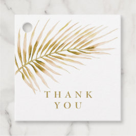 Tropical Gold Palm Hochzeit Geschenkanhänger