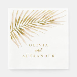 Tropical Gold Palm Hochzeit Napkins Serviette