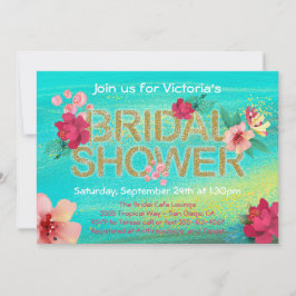 Tropical Golden Breeze Bridal Dusche Einladung