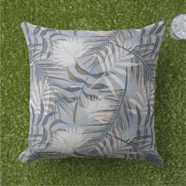 Tropical Gray Palms   Kissen