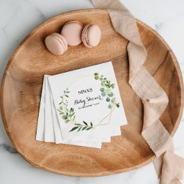 Tropical Green Blätter Babydusche Serviette