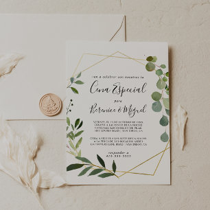 Tropical Green Blätter Cena Especial Einladung