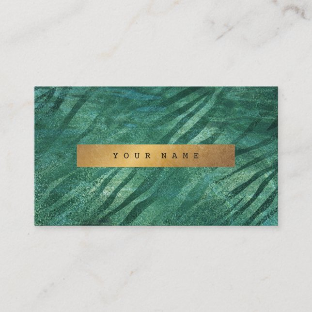 Tropical Green Cali Grungy Gold Jungle Vip Visitenkarte (Vorderseite)