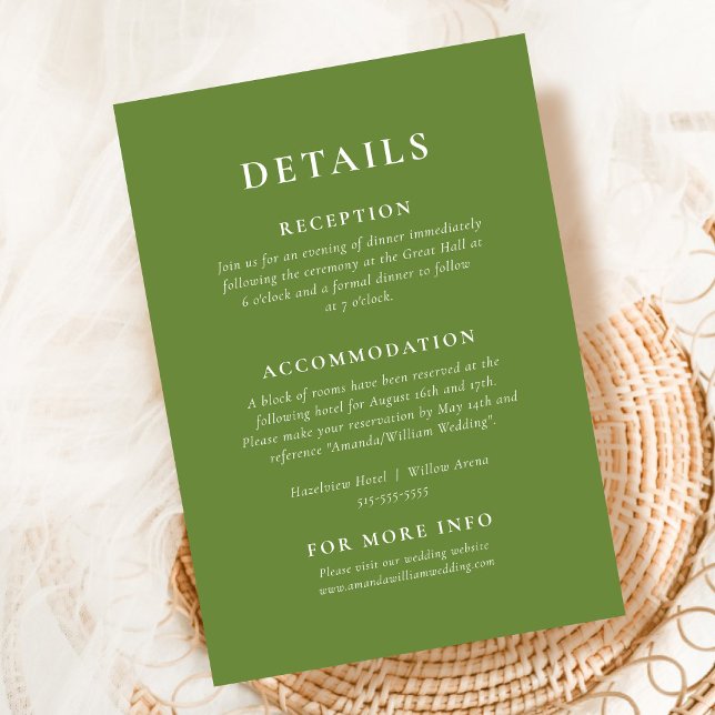 Tropical Green Elegant Details Carte de boîtier (Créateur téléchargé)