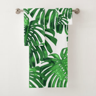 Tropical Green Monstera Feuilles de la jungle