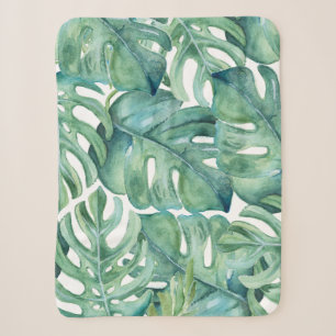 Tropical Green Palm Blätter Pflanze Sherpadecke