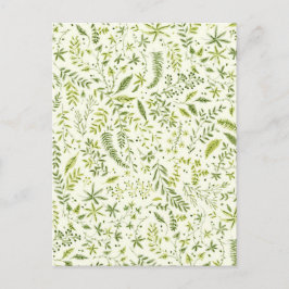 Tropical Green Pattern Postkarte