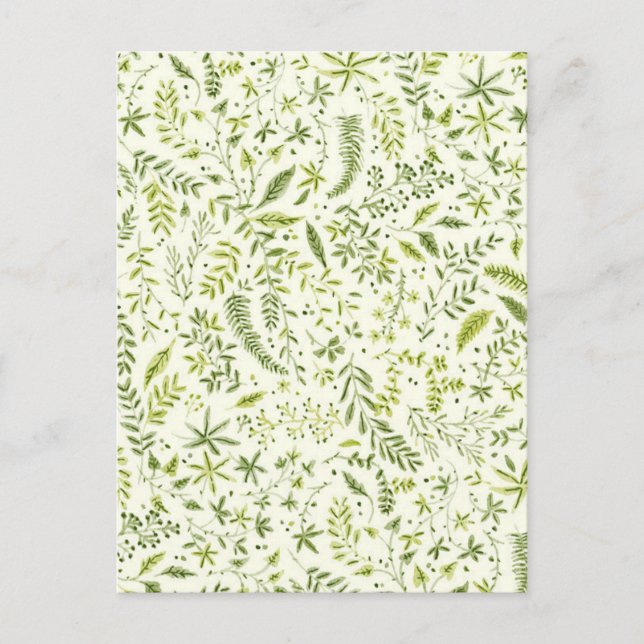 Tropical Green Pattern Postkarte (Vorderseite)