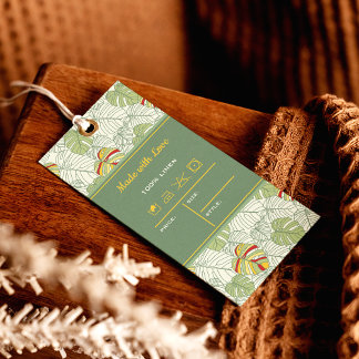 Tropical Green Vêtements Taille Prix Hang Tag Étiq