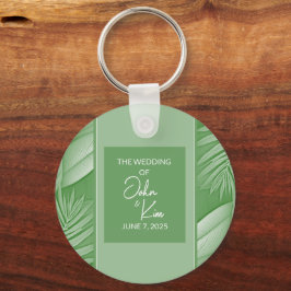 Tropical Green Wedding Schlüsselanhänger