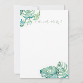 Tropical Greenerity Wedding Vielen Dank Karten