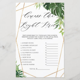 Tropical Greenery Bridal Guess Richtiges Preisspie