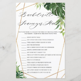 Tropical Greenery Bridal Scavenger Jagdspiel