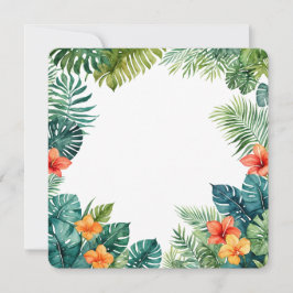 Tropical Greenery Frame PNG Botanical Background Einladung