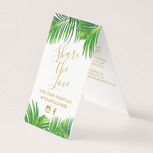 Tropical Greenery Palm Blätter Hashtag Mini Signs