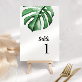 Tropical Greenery Palm Tischnummer