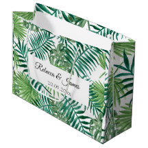 Tropical Greenery Script Name Beach Hochzeit