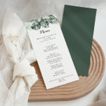 Tropical Greenery White Floral Dinner Menü Menükarte<br><div class="desc">Diese Karte mit tropischer Vegetation und weißem,  blumengeschmückten Dinner ist perfekt für eine Hochzeit in Urlaubsort. Die Einrichtung besteht aus grünen Palmenbouquets mit hübschen weißen Blume. Dieses Menü kann für Hochzeitsempfang,  Probe Dinner,  Brautparty oder jede Veranstaltung verwendet werden.</div>