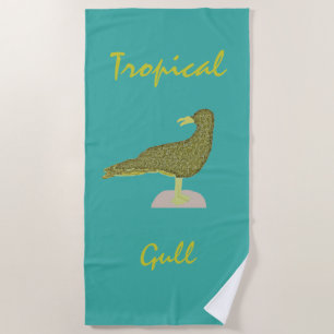Tropical Gull-Brown Beach Handtuch