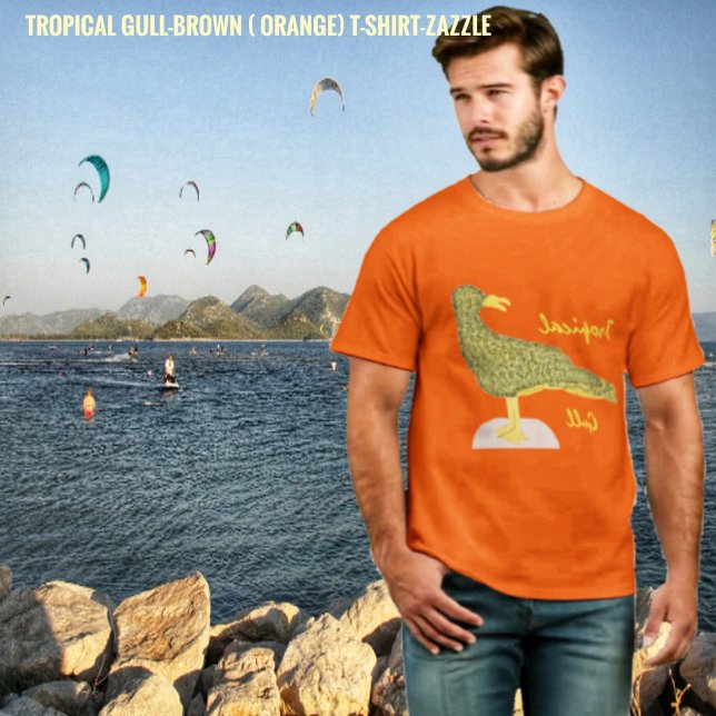 Tropical Gull-Brown T-Shirt (Von Creator hochgeladen)