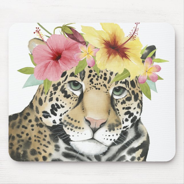 Tropical Halo | Süße Cheetah Mousepad (Vorne)